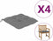 vidaXL - Stoelkussens - 4 - st - 50x50x7 - cm - oxford - stof - grijs
