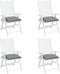 vidaXL - Stoelkussens - 4 - st - 50x50x7 - cm - oxford - stof - grijs