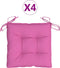 vidaXL - Stoelkussens - 4 - st - 50x50x7 - cm - oxford - stof - roze