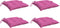 vidaXL - Stoelkussens - 4 - st - 50x50x7 - cm - oxford - stof - roze