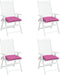 vidaXL - Stoelkussens - 4 - st - 50x50x7 - cm - oxford - stof - roze