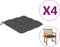 vidaXL - Stoelkussens - 4 - st - 50x50x7 - cm - oxford - stof - antracietkleurig