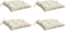 vidaXL - Stoelkussens - 4 - st - 50x50x7 - cm - oxford - stof - crèmewit