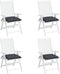 vidaXL - Stoelkussens - 4 - st - 50x50x7 - cm - oxford - stof - antracietkleurig