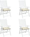 vidaXL - Stoelkussens - 4 - st - 50x50x7 - cm - oxford - stof - crèmewit