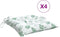vidaXL - Stoelkussens - 4 - st - 50x50x7 - cm - stof - bladpatroon