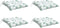 vidaXL - Stoelkussens - 4 - st - 50x50x7 - cm - stof - bladpatroon
