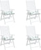 vidaXL - Stoelkussens - 4 - st - 50x50x7 - cm - stof - bladpatroon
