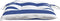 vidaXL - Stoelkussens - 4 - st - 50x50x7 - cm - stof - gestreept - wit - en - blauw