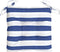 vidaXL - Stoelkussens - 4 - st - 50x50x7 - cm - stof - gestreept - wit - en - blauw