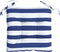 vidaXL - Stoelkussens - 4 - st - 50x50x7 - cm - stof - gestreept - wit - en - blauw