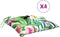vidaXL - Stoelkussens - 4 - st - 50x50x7 - cm - stof - meerkleurig