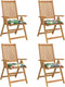 vidaXL - Stoelkussens - 4 - st - 50x50x7 - cm - stof - meerkleurig