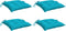 vidaXL - Stoelkussens - 4 - st - 50x50x7 - cm - stof - turquoise