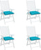 vidaXL - Stoelkussens - 4 - st - 50x50x7 - cm - stof - turquoise
