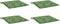 vidaXL - Stoelkussens - 4 - st - bladpatroon - 40x40x3 - cm - stof