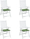 vidaXL - Stoelkussens - 4 - st - bladpatroon - 40x40x3 - cm - stof