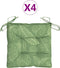 vidaXL - Stoelkussens - 4 - st - bladpatroon - 40x40x7 - cm - stof