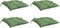vidaXL - Stoelkussens - 4 - st - bladpatroon - 40x40x7 - cm - stof