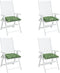 vidaXL - Stoelkussens - 4 - st - bladpatroon - 40x40x7 - cm - stof