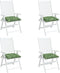 vidaXL - Stoelkussens - 4 - st - bladpatroon - 50x50x7 - cm - stof