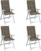 vidaXL - Stoelkussens - 4 - st - hoge - rug - 120x50x4 - cm - stof - gemêleerd - taupe