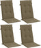 vidaXL - Stoelkussens - 4 - st - hoge - rug - 120x50x4 - cm - stof - gemêleerd - taupe