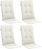 vidaXL - Stoelkussens - 4 - st - hoge - rug - 120x50x4 - cm - stof - gemêleerd - crème