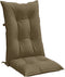 vidaXL - Stoelkussens - 4 - st - hoge - rug - 120x50x7 - cm - stof - gemêleerd - taupe