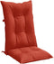 vidaXL - Stoelkussens - 4 - st - hoge - rug - 120x50x7 - cm - stof - gemêleerd - rood