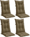 vidaXL - Stoelkussens - 4 - st - hoge - rug - 120x50x7 - cm - stof - gemêleerd - taupe