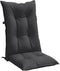 vidaXL - Stoelkussens - 4 - st - hoge - rug - 120x50x7 - cm - stof - gemêleerd - antraciet