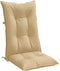 vidaXL - Stoelkussens - 4 - st - hoge - rug - 120x50x7 - cm - stof - gemêleerd - beige