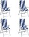 vidaXL - Stoelkussens - 4 - st - hoge - rug - gestreept - oxford - stof - wit - en - blauw