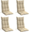 vidaXL - Stoelkussens - 4 - st - hoge - rug - oxford - stof - beige