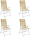 vidaXL - Stoelkussens - 4 - st - hoge - rug - oxford - stof - beige