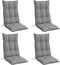 vidaXL - Stoelkussens - 4 - st - hoge - rug - oxford - stof - grijs