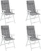 vidaXL - Stoelkussens - 4 - st - hoge - rug - oxford - stof - grijs