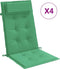 vidaXL - Stoelkussens - 4 - st - hoge - rug - oxford - stof - groen
