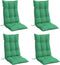 vidaXL - Stoelkussens - 4 - st - hoge - rug - oxford - stof - groen