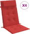 vidaXL - Stoelkussens - 4 - st - hoge - rug - oxford - stof - rood