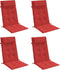 vidaXL - Stoelkussens - 4 - st - hoge - rug - oxford - stof - rood