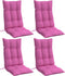 vidaXL - Stoelkussens - 4 - st - hoge - rug - oxford - stof - roze