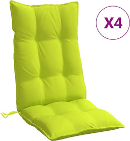 vidaXL - Stoelkussens - 4 - st - hoge - rug - oxford - stof - heldergroen