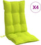 vidaXL - Stoelkussens - 4 - st - hoge - rug - oxford - stof - heldergroen