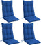 vidaXL - Stoelkussens - 4 - st - hoge - rug - oxford - stof - koningsblauw