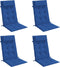 vidaXL - Stoelkussens - 4 - st - hoge - rug - oxford - stof - koningsblauw