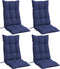 vidaXL - Stoelkussens - 4 - st - hoge - rug - oxford - stof - marineblauw