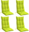 vidaXL - Stoelkussens - 4 - st - hoge - rug - oxford - stof - heldergroen