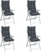 vidaXL - Stoelkussens - 4 - st - hoge - rug - oxford - stof - antracietkleurig